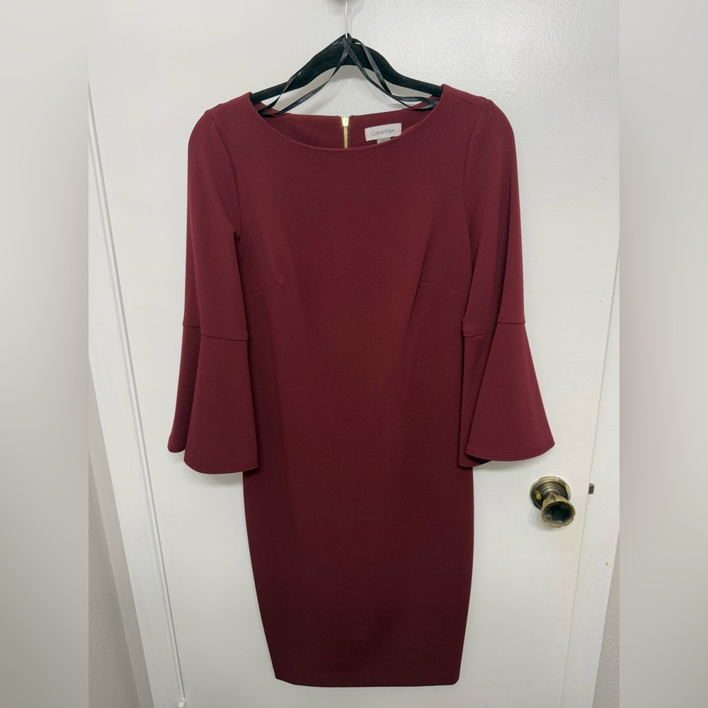 Calvin Klein Burgundy Dress 6